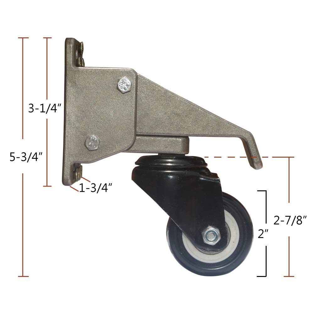 Lіmіtеd Stосk Workbench Casters Kit Lifting Casters - Heavy Duty 880lbs Capacity Retractable Casters Removable Wheels Set of 4 Adjustable Steel Lift Casters