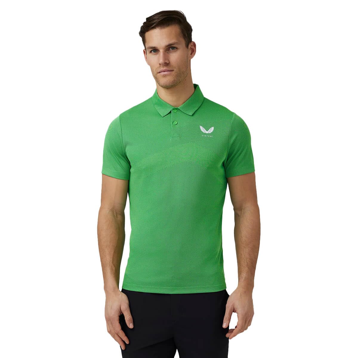 Castore Mens Engineered Knit 2 Golf Polo Shirt - Pine Grey - L