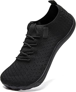 Womens Wide Toe Sneakers Walking Shoes Workout Slip On Sports Zero Drop Minimalism Lightweight Breathable Running Tennis Training Flat Sole