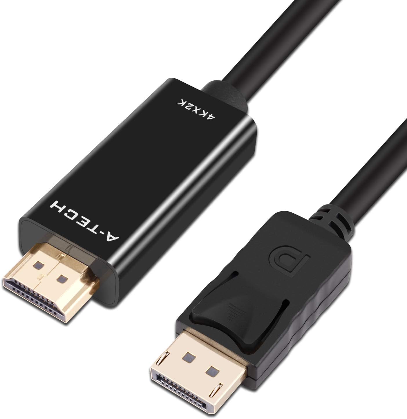 A-technology DisplayPort to HDMI Cable,DP to HDMI Cable 4k,1080P Adapter Converter-Black (25ft)