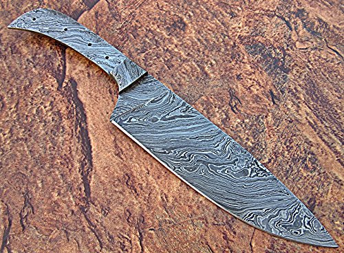 BB-22 Handmade Damascus 12 Inches Blank Blade with Damascus Bolster -