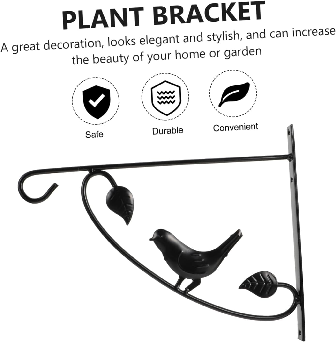 VICASKY 2Pcs Iron Hanging Plant Bracket Decorative Wall Planter Hook for Use Multi Purpose Flower Pot Hanger for Garden Decor and Home Beautification