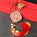 Feng Shui Decor Tai Sui Amulet 2024 Year of The Dragon, Copper Gourd + Gold Ingot + Tassels, Great for Good Luck Wealth Success Car Decoration, Lucky Gift