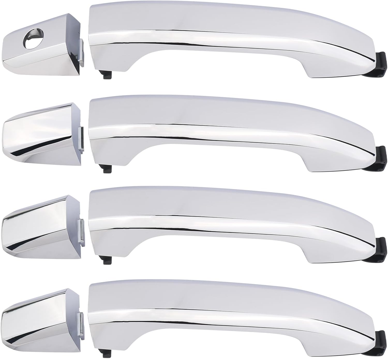 APPERFiT Exterior Door Handles w/Gaskets Set Chrome Compatible with 2014-2020 Chevy Chevrolet Silverado Suburban Tahoe, GMC Sierra Yukon Door Parts 84713663 84711849 22923609