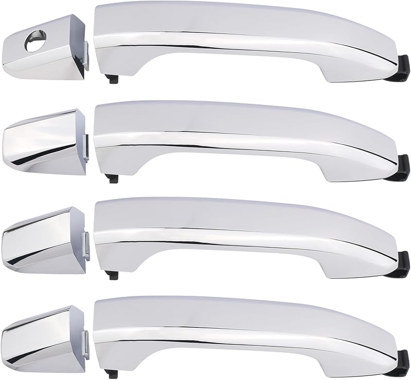 Maçanetas externas cromadas APPERFiT com juntas para Chevy Chevrolet Silverado, Suburban, Tahoe e GMC Sierra, Yukon – Kit com 4