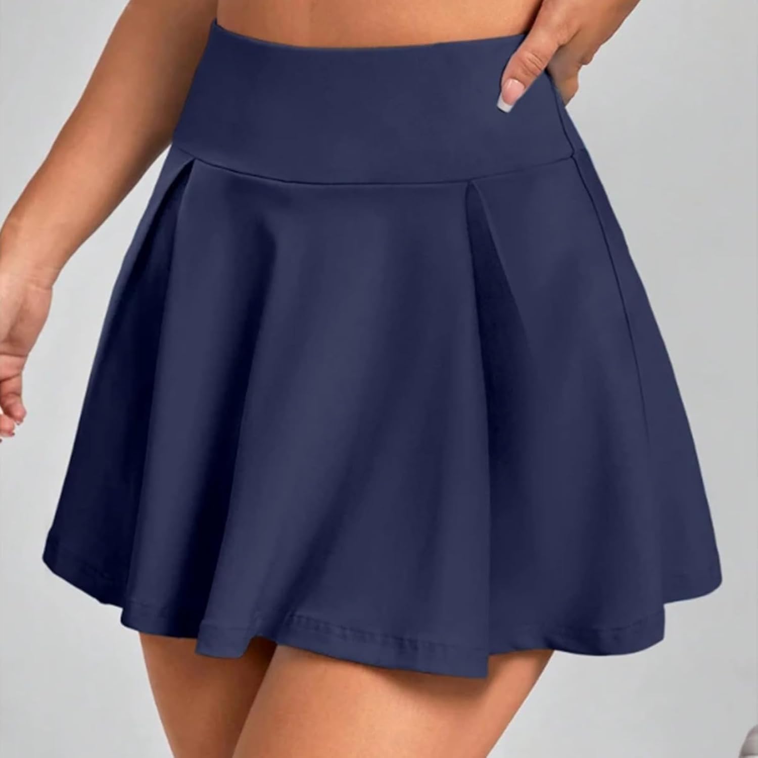 Half Body Skirt for Women Summer Holiday Style Pleated High Waist Knitted Milk Silk Skirt