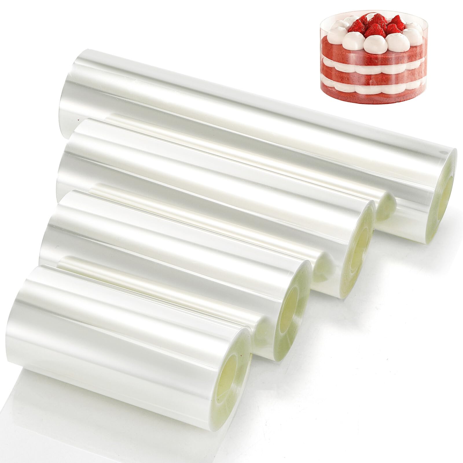 Collier de gâteau acétate transparent YOUEON film rhodoïd pâtisserie rouleau 10 15 20 cm