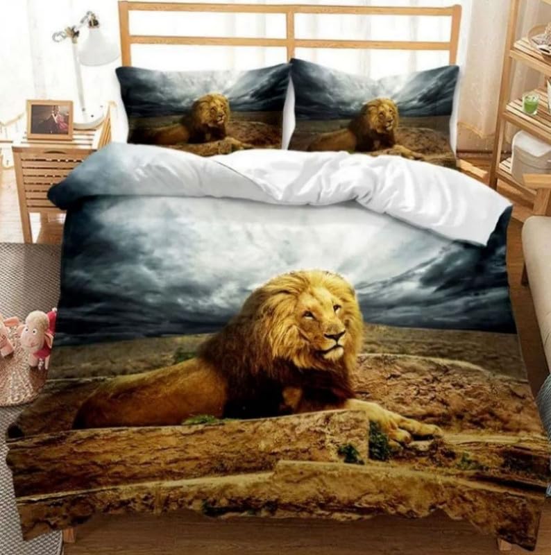 Housse de Couette 220x240 Lion D’Or parure lit adulte microfibre