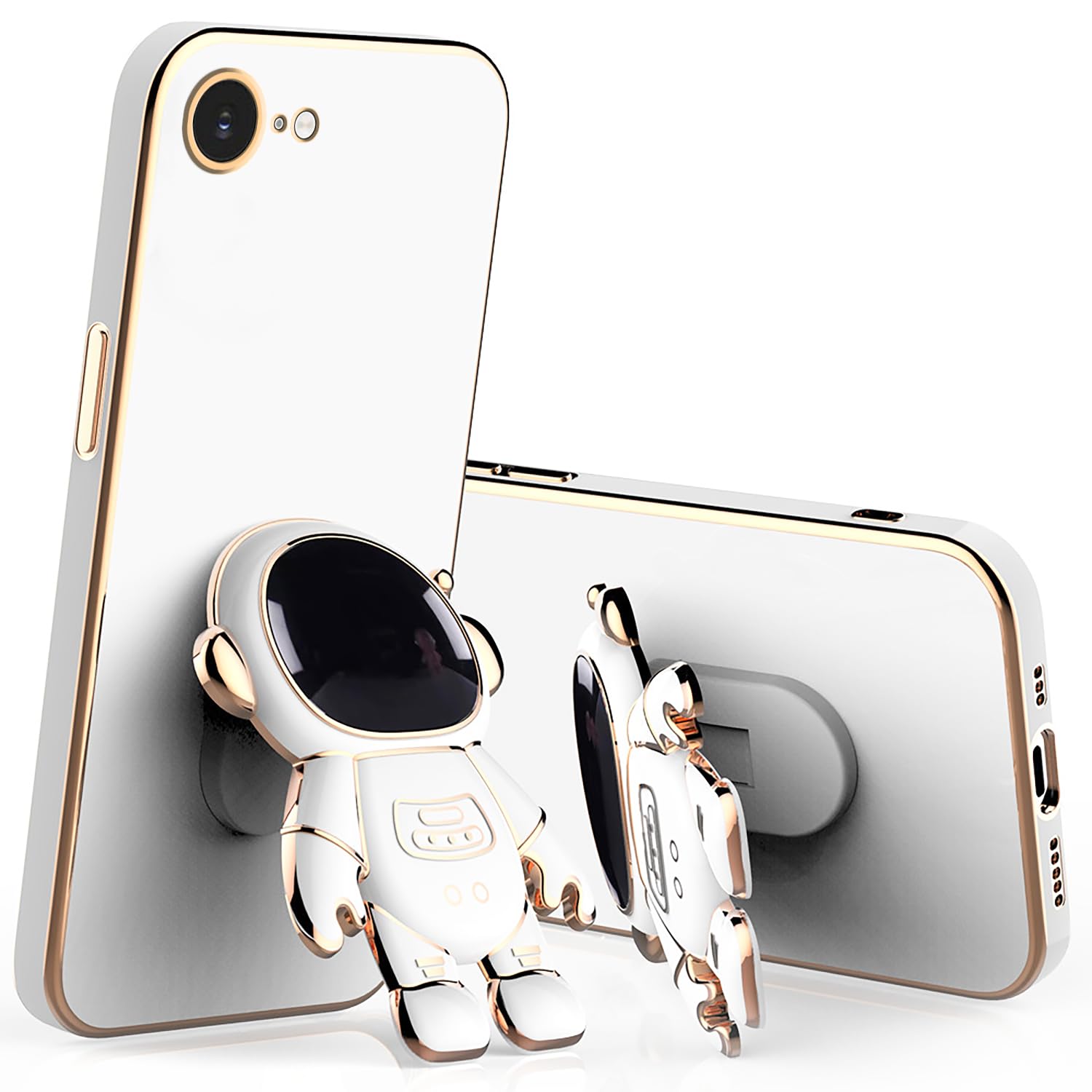 Coque iPhone SE 2025 antichoc fine avec béquille astronaute - 8