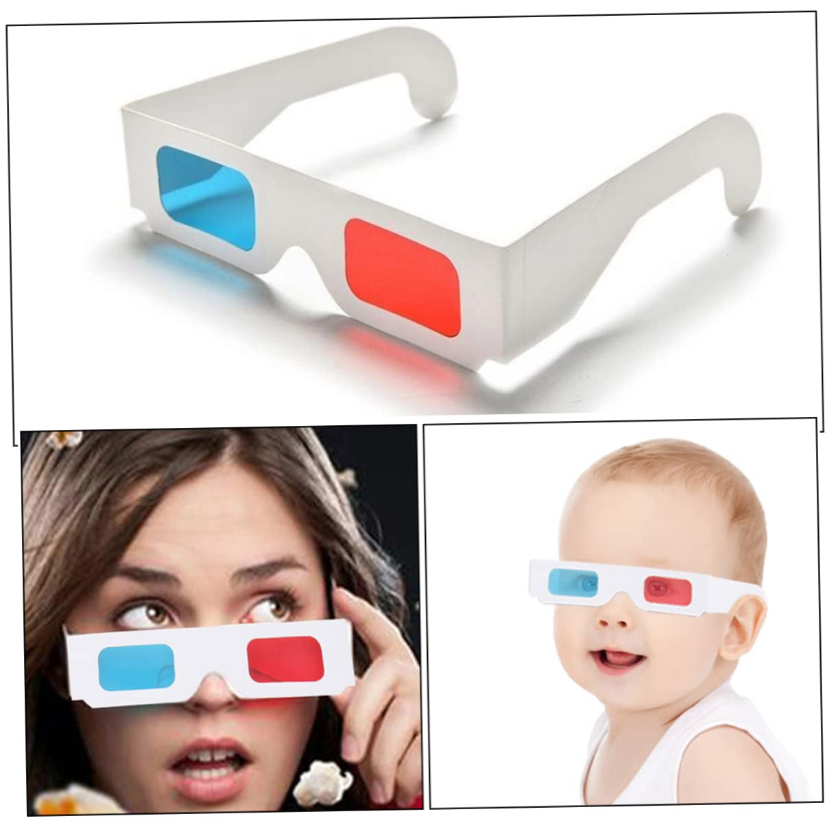 BELLIFFY 10pcs Viewing Glasses for Movies Lightweight Glasses for and Family Fun Easy to Use and Portable