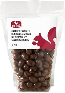 Bassé Milk Chocolate Covered Almonds, 1kg