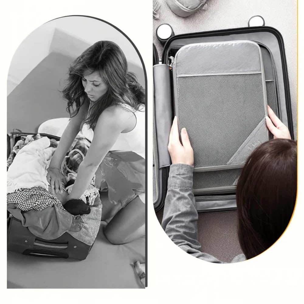 Packfreunde - Kompressionswürfel 5 - Teiliges Ultraleicht Erweiterbares Koffer Organizer Set - für Reise, Koffer, Rucksack & Camping