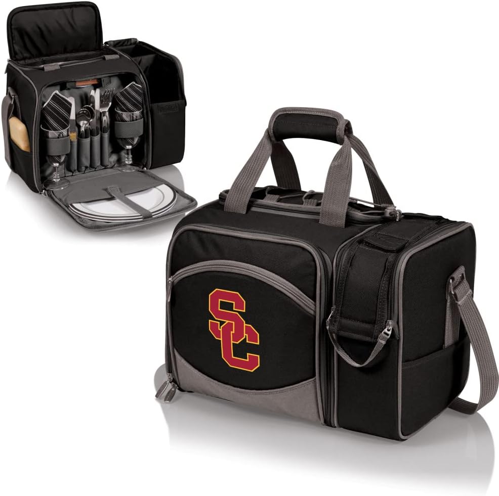 Picnic TIME NCAA Malibu Cooler Picnic Basket - Insulated Cooler Tote with Picnic Set