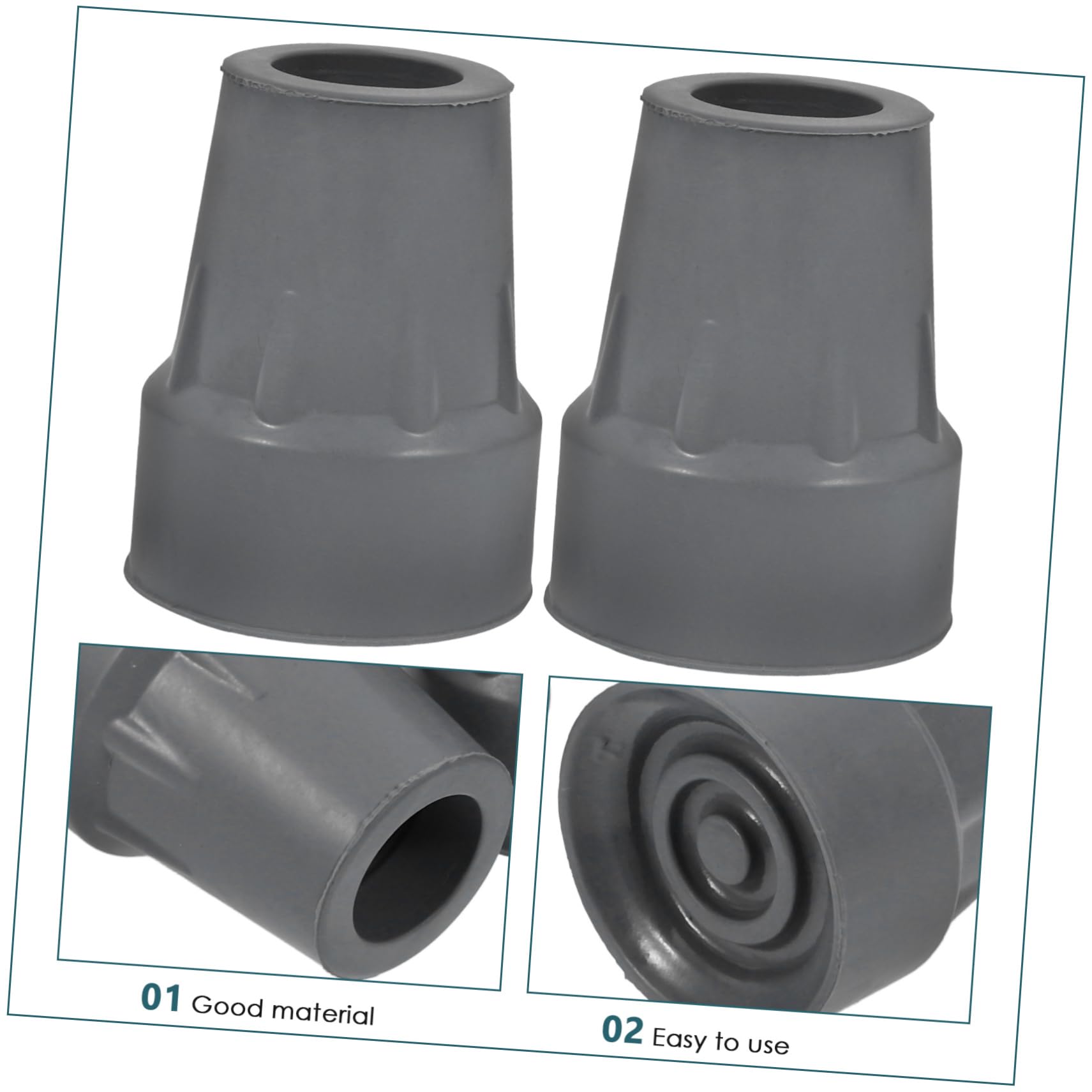 Ipetboom 24pièces Embouts Caoutchouc Antidérapants Pour Béquilles Et Bâtons De Marche Accessoires De Remplacement Robustes Pour Canes Et Pôles De Randonnée