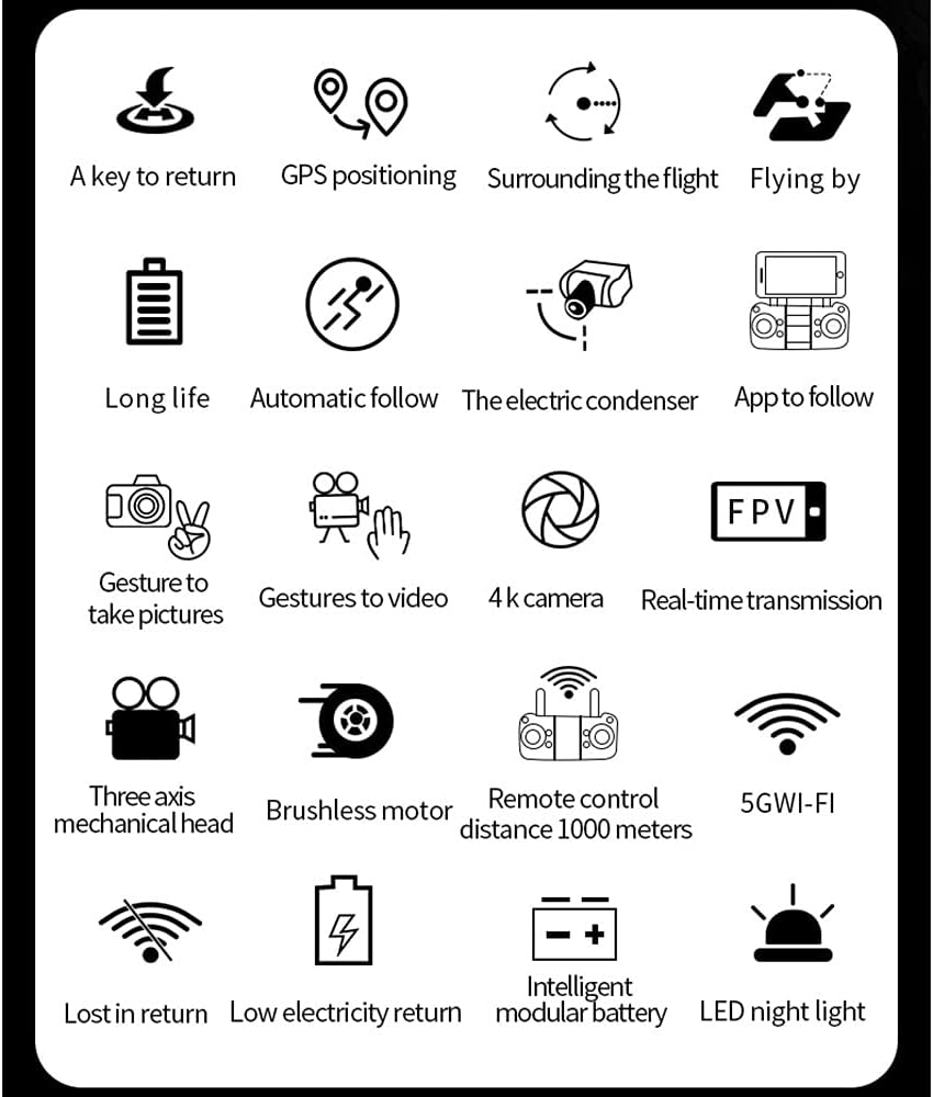 GYZLZZB Foldable GPS Drone for Adults, 4K Three-axis Gimbal High-definition Camera, Portable Four-axis Aircraft With Height Hold, Headless Mode, 1000 Meters Remote Control Distance, Follow Me 4 61fb2pehyPS. AC SL1000