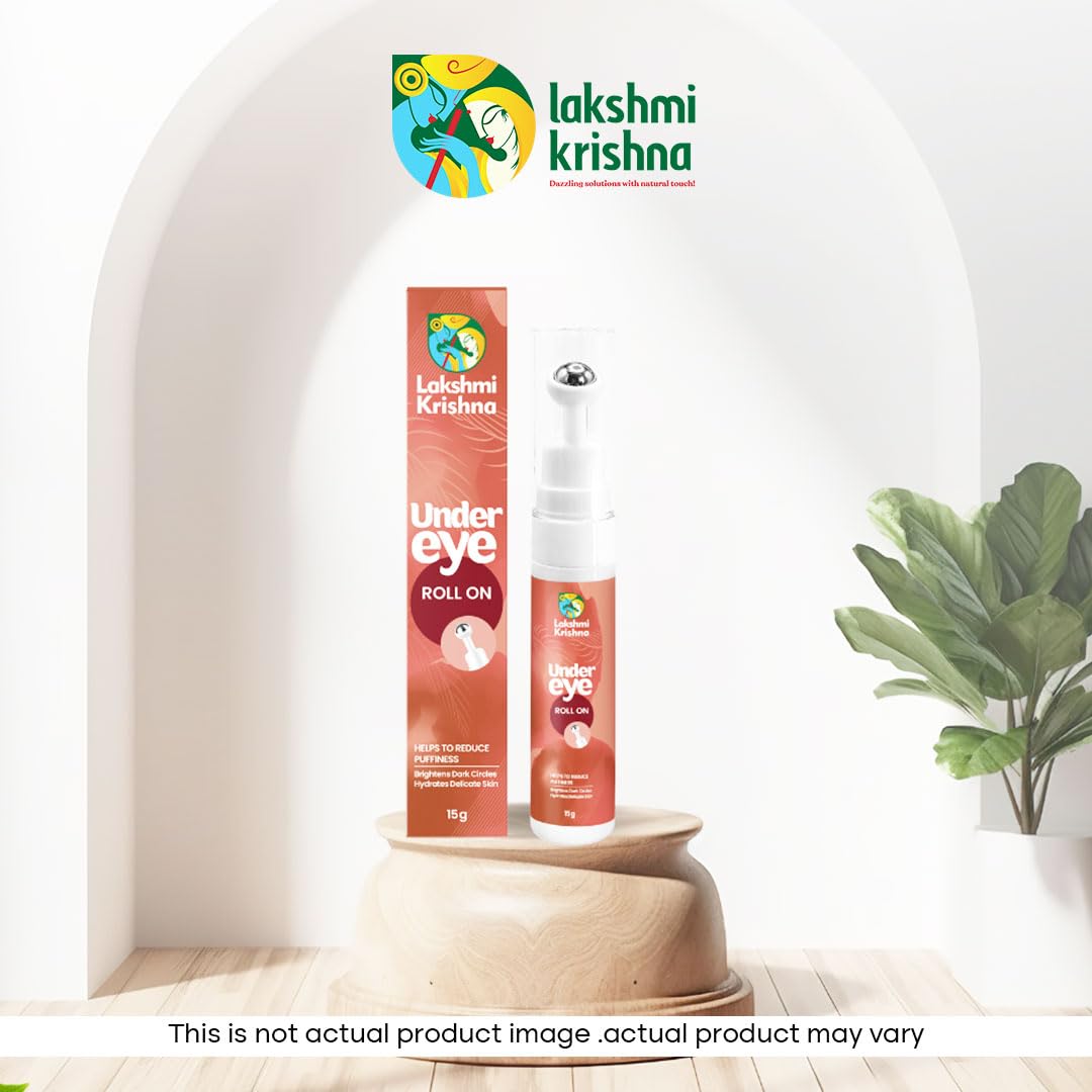 LAKSHMI KRISHNA NATURALS Under Eye Roll Cooling Under Eye Roll-On | Reduces Puffiness, Dark Circles & Fine Lines|Portable & Convenient|15ml pack — Amazon image 3
