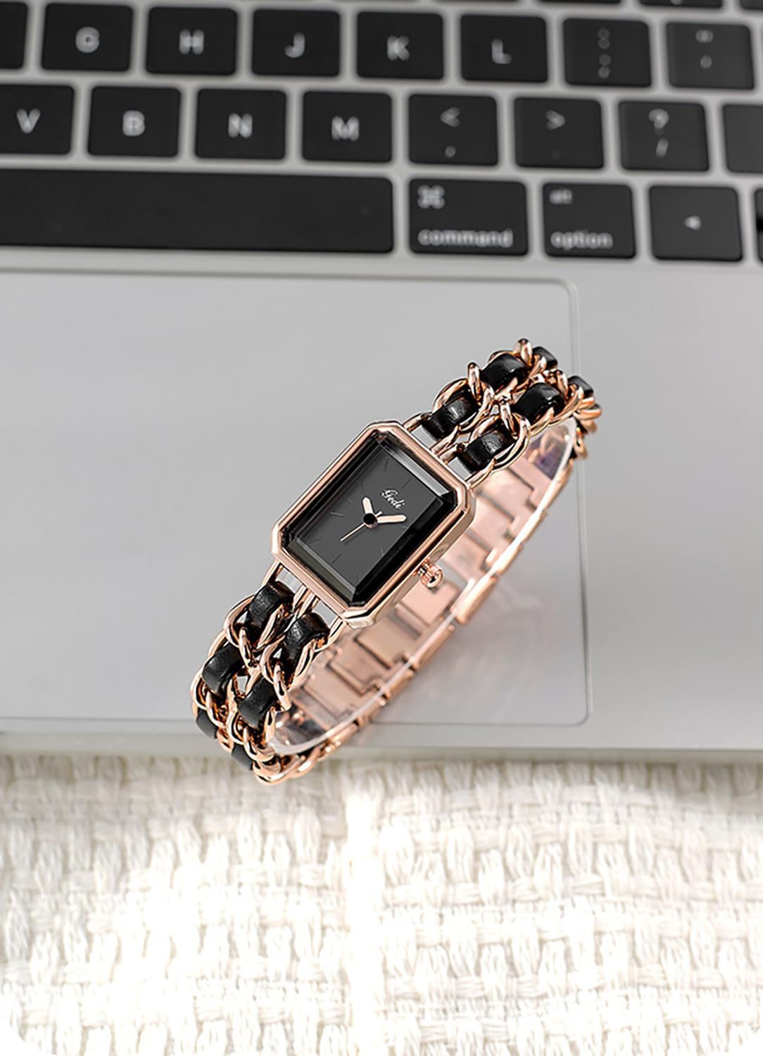 BESTKANG Rectangle Women Watches Elegant Ladies Dress Watches with Unique Stainless Steel Band