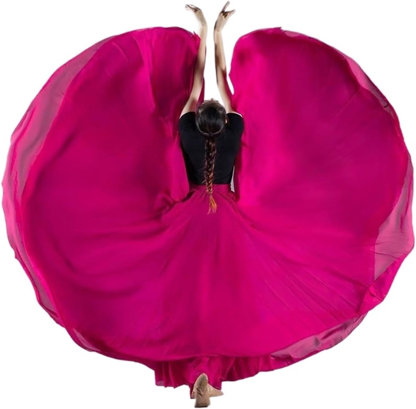 Women's 720 Degree Big Swing Skirt,Dance Skirts for Women, Ballet, Belly Dance Costume, Stage Performance(Color-09,XS)