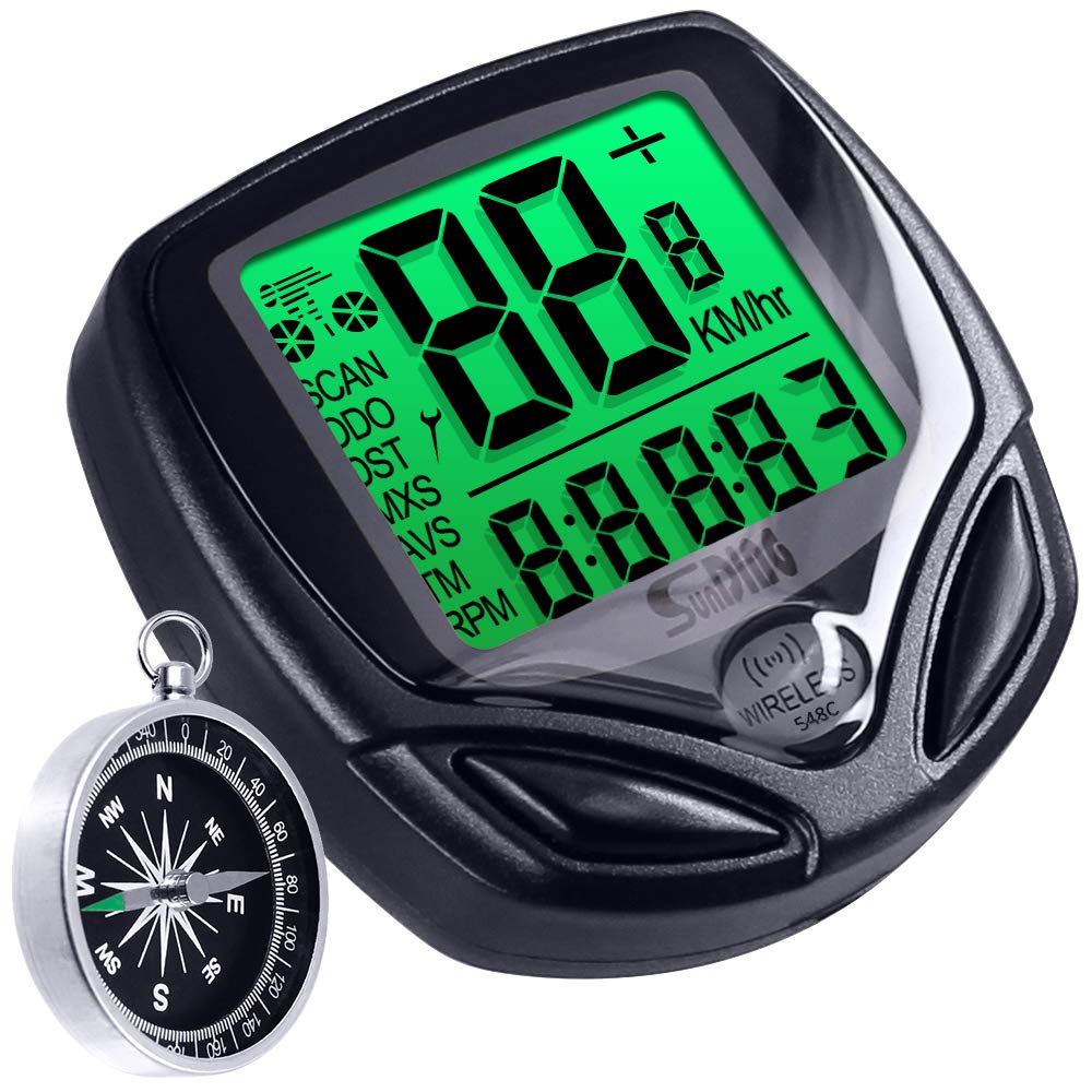 Wireless Wired Bike Computer Speedometer English Luminous Odometer Bicycle Computer Bike Measurable Temperature Stopwatch