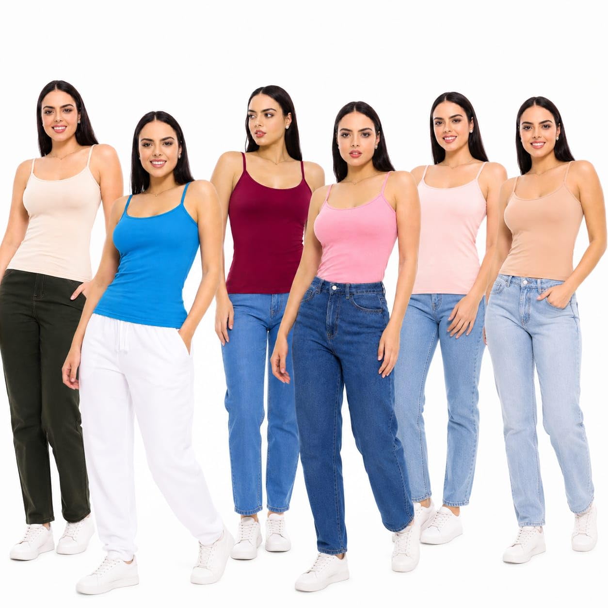 royal luxury Greva Super Combed Cotton Rib Camisole for Women - Soft Stretch Spaghetti Strap Tank Top - Sleeveless Innerwear & Layering Top-picture-25