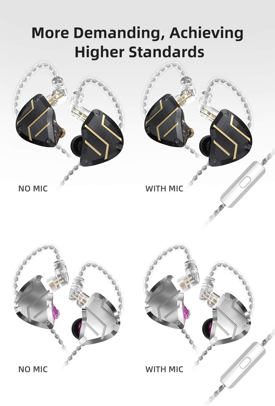 Best Promo CCA C10 Pro in-Ear Monitor,HiFi 1DD 4BA Hybrid Five Drivers in-Ear Earphone,Zinc Alloy Shell+Resin Cavity Wired Earbuds with 0.75mm CPin Gold Plated Detachable Cable (C10pro Purple No Mic) Flash Sale Buy 1 get 1 CCA C10 Pro in-Ear Monitor,HiFi 1DD 4BA Hybrid Five Drivers in-Ear Earphone,Zinc Alloy Shell+Resin Cavity Wired Earbuds with 0.75mm CPin Gold Plated Detachable Cable (C10pro Purple No Mic)