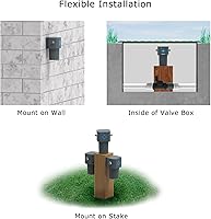 Vista 4 de LinkTap ValveLinker - Requiere puerta de enlace - Aspersor inteligente para interiores y exteriores, controlador de riego, alimentado por batería
