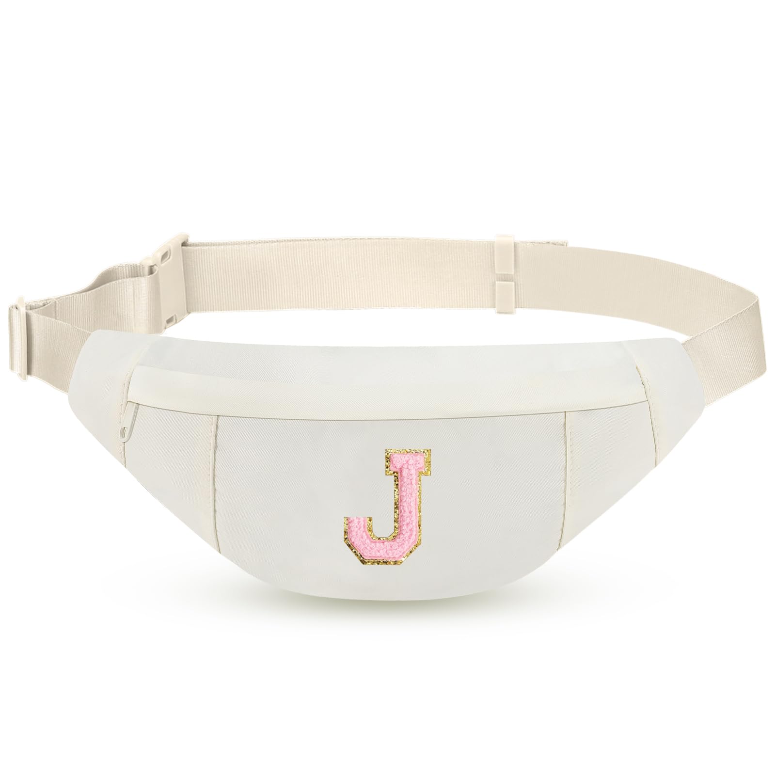 MAXTOP Birthday Gifts for Women Men,Personalized Initial Letter Patch Fanny Pack Crossbody Bag with 3-Zipper Christmas Gift Trendy Stuff for Daughter Sister Her