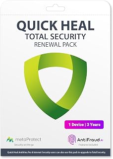 Quick Heal | Total Security | Renewal Upgrade Gold Pack | 1 User | 3 Year's (Physical Box) | Existing (1 User) Subscriptio... Price In India