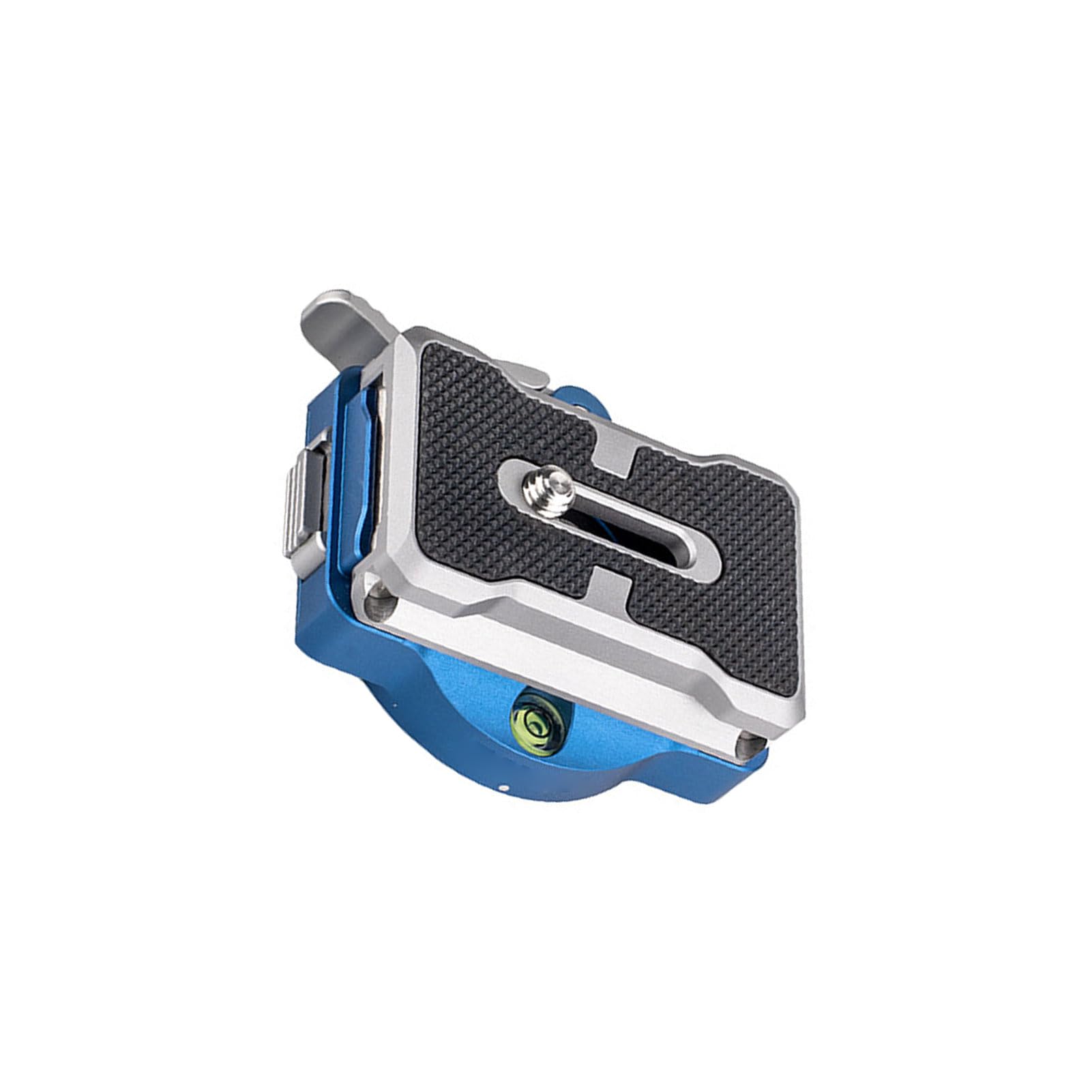 Naroote Piastra Fotocamera di Precisione CNC con Bloccaggio Automatico, Vite da 1/4" Arca 38mm Compatibile Doppia, Livella a Bolla Incorporata in Silicone Antiscivolo, Ideale per Riprese Stabili,