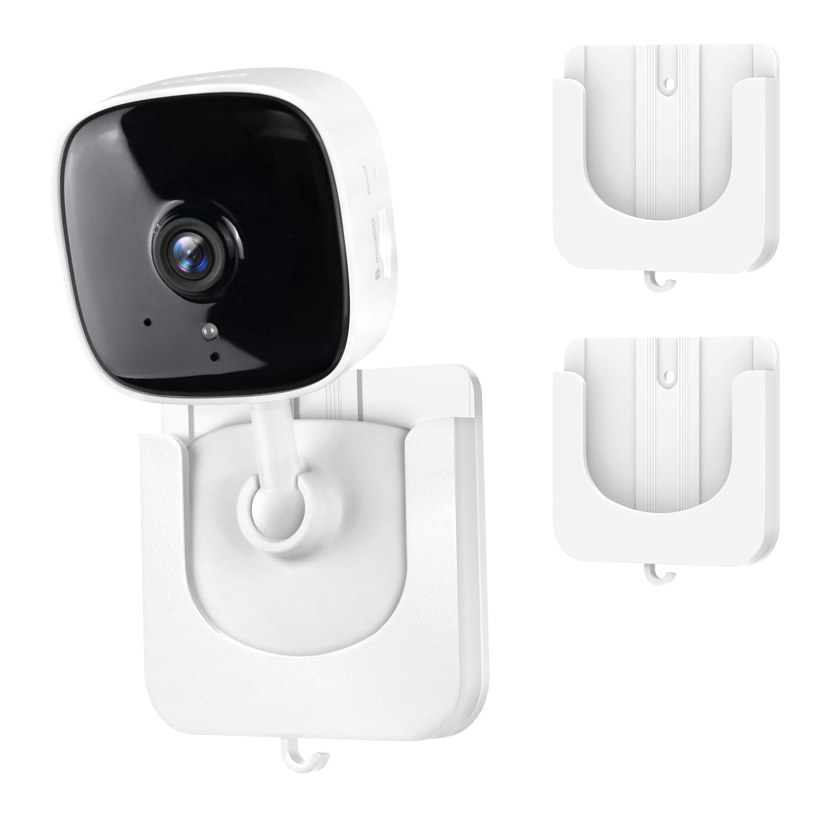 2 Pack Self Adhesive Wall Mount Bracket for Tapo Indoor Security Camera C100/C101/C110/C111/Kasa Smart Security Camera EC60/KC400/KC100/KC105 No Drilling Wall Mount Bracket for TP-Link Camera-image-34