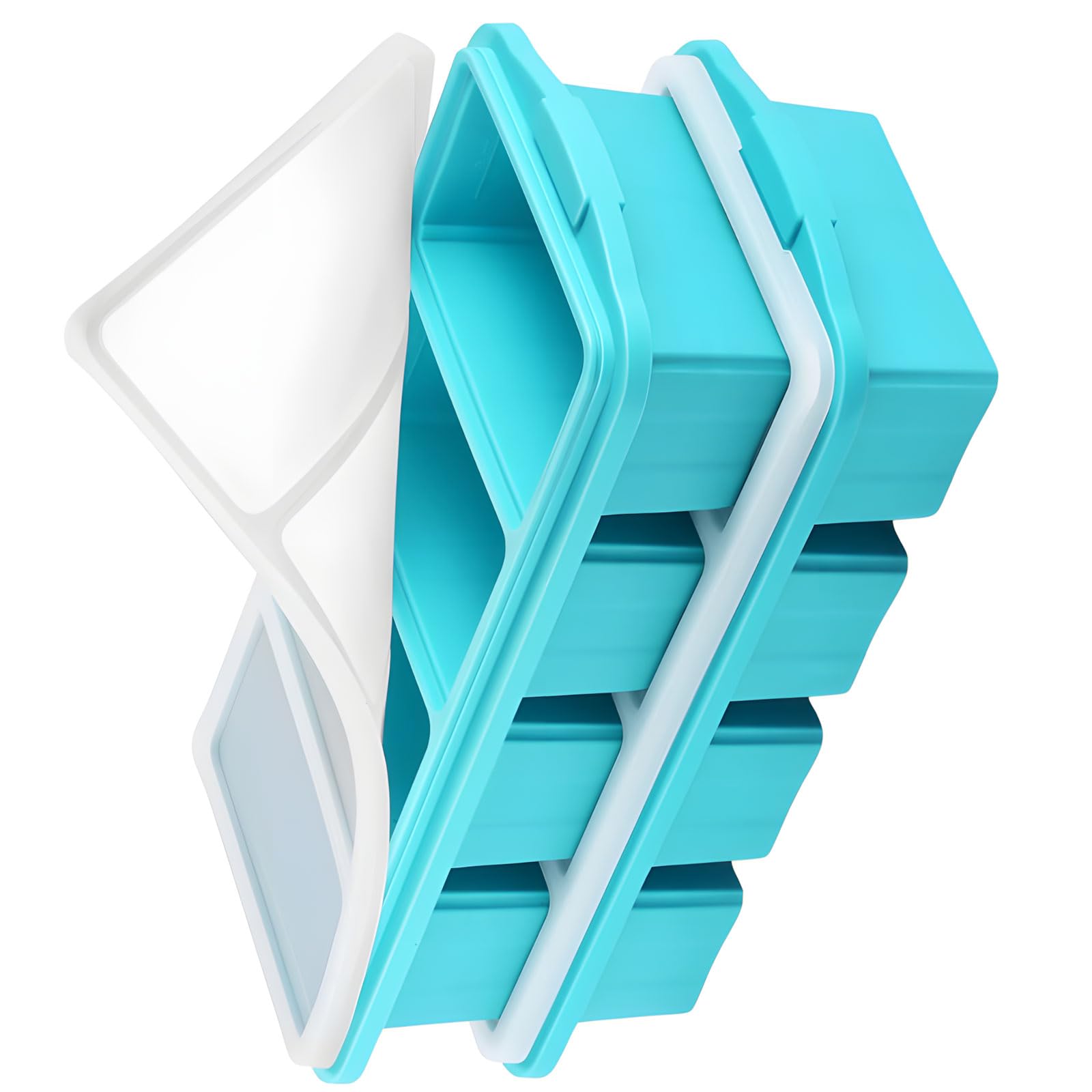Silicone Freezer Shaped Stackable Refrigerator Canister for Meal Planning