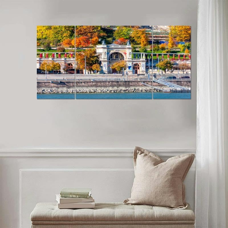 Miniatura 3 de Castle Garden Bazaar (Varkert Bazar) at Royal palace Buda autumn Budap Large Wall Art Decor Canvas Wall Art Paintings Pictures for Bedroom Above Bed