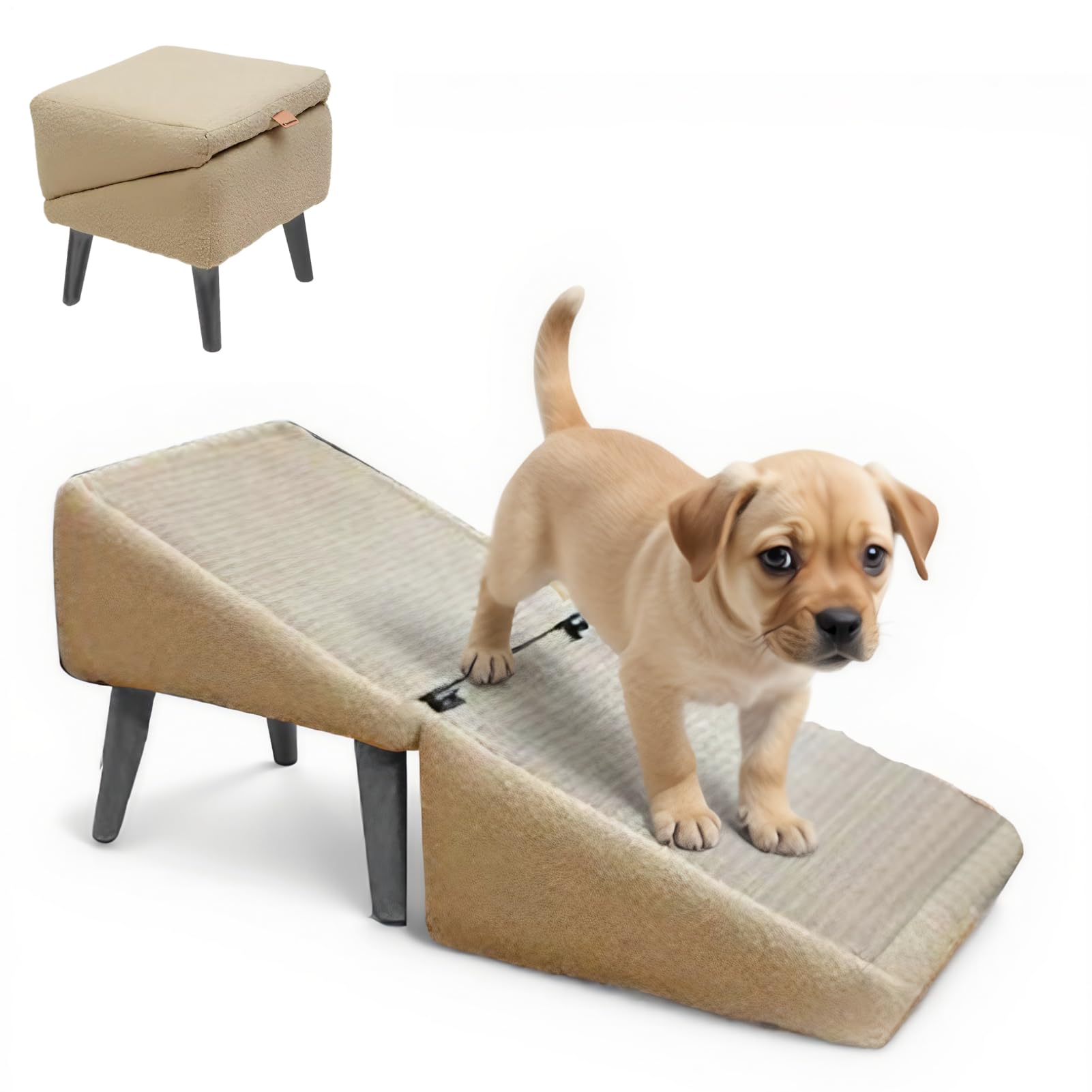 Rampe tabouret pour chien 35 cm, rampe ottomane pliable antidérapante pour canapé, rampe pour petits chiens, rampes multifonctionnelles légères pour chiots pour lit, canapé, voiture