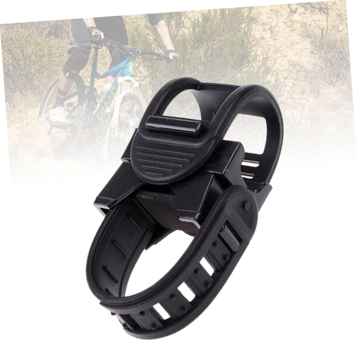 Bike Handlebar Flashlight Mount Adjustable 360 Degree Rotation Black 2 Pack | Plastic Construction, Easy-Release Clip Design, Lightweight Bracket, for Bike Handlebar Use and Everyday Lighting Setup
