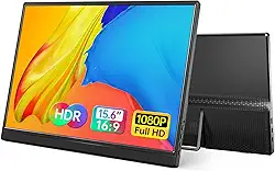 Yxk Monitor portátil de 15,6 polegadas 1080p USB-C HDMI ultrafino para viagem, com suporte, para laptop, PC, Mac Phone, PS, Xbox, Swich IPS Ultra-Thin Zero Frame Gaming Monitor