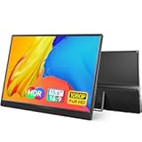 Yxk Portable Monitor 15.6 Inch 1080P USB-C HDMI Ultra-Slim Travel Monitor with Kickstand, for Laptop, PC, Mac Phone, PS, Xbox, Swich IPS Ultra-Thin Zero Frame Gaming