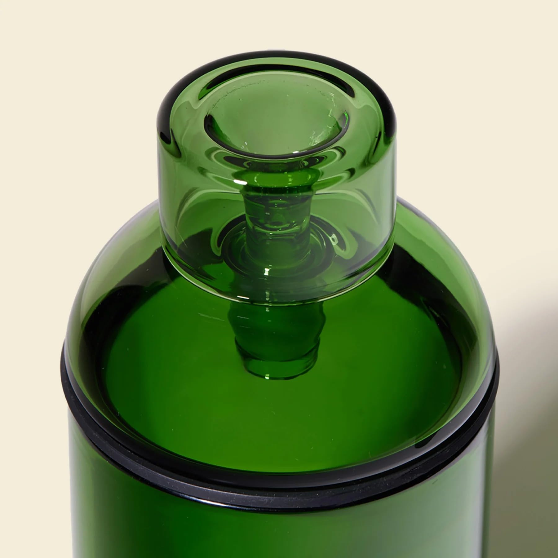 NWTN Home Vesper Gravity Bong | Vintage Glasbong Wasserpfeife aus Borosilikatglas zum Rauchen mit 14 mm Kopf, Glas-Wasserpfeife für den Tisch (Emerald)