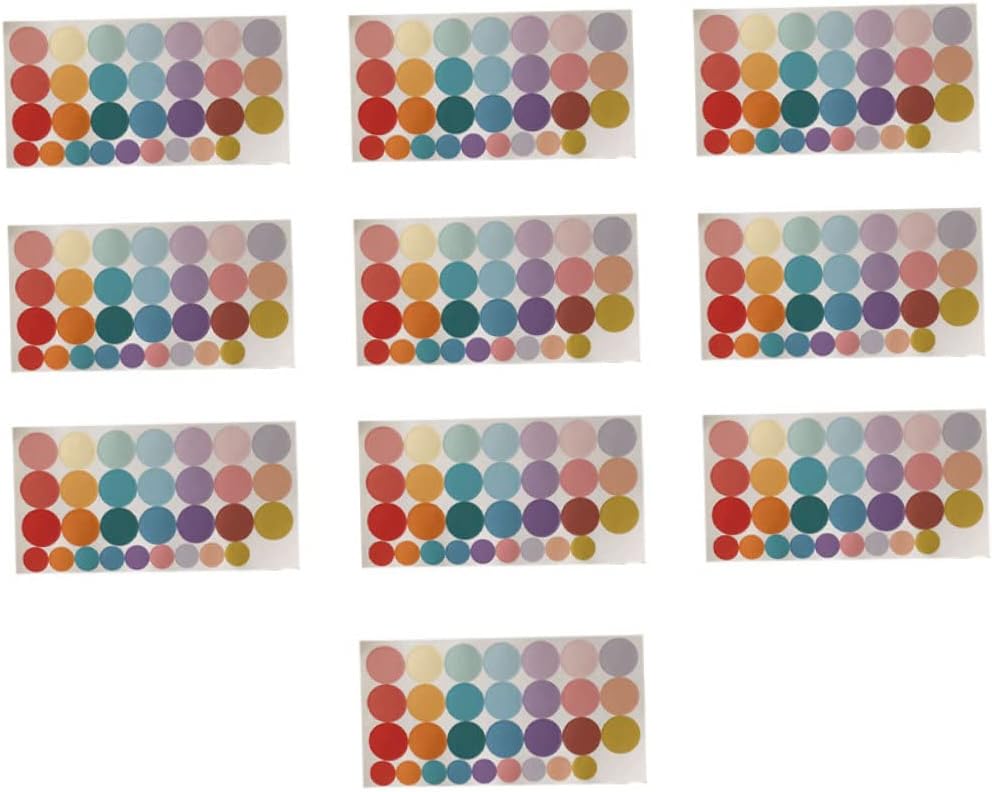 LALAFINA 30sheets Gradient Heart Sealing Stickers for Wrapping Scrapbooking and Treat Packaging Self-Adhesive Decorative Decals for Cookies and Party Favors Round Style