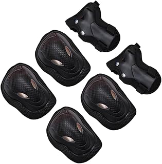 BESPORTBLE 6 Pçs/Set Joelheiras Para Crianças Joelheiras Para Esportes Joelheiras Cotoveleiras Protetores De Pulso Para Crianças Equipamento De Proteção Para Crianças Conjunto De 6 Peças