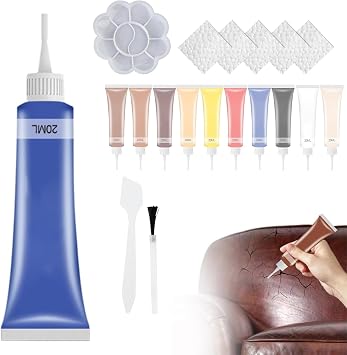 2025 Advanced Leather Repair Gel,Leather Repair Kit for Car Vinyl Seat Repair Kit, Multifunctional Leather Repair Kit for Car Seat Couch and Jacket Repair Blue
