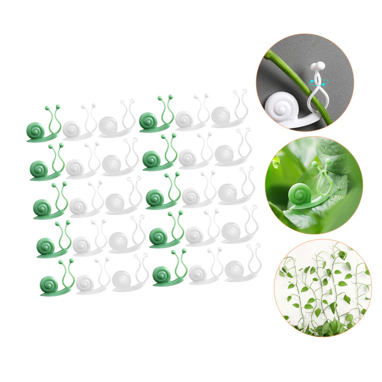 HEMOTON 4 Set Supporto per Piante Clip per Piante Rampicanti Picchetti di Supporto per Piante da Giardino Clip per Piante Sospese per Piante Rampicanti Clip per Piante 30 Pezzi*4