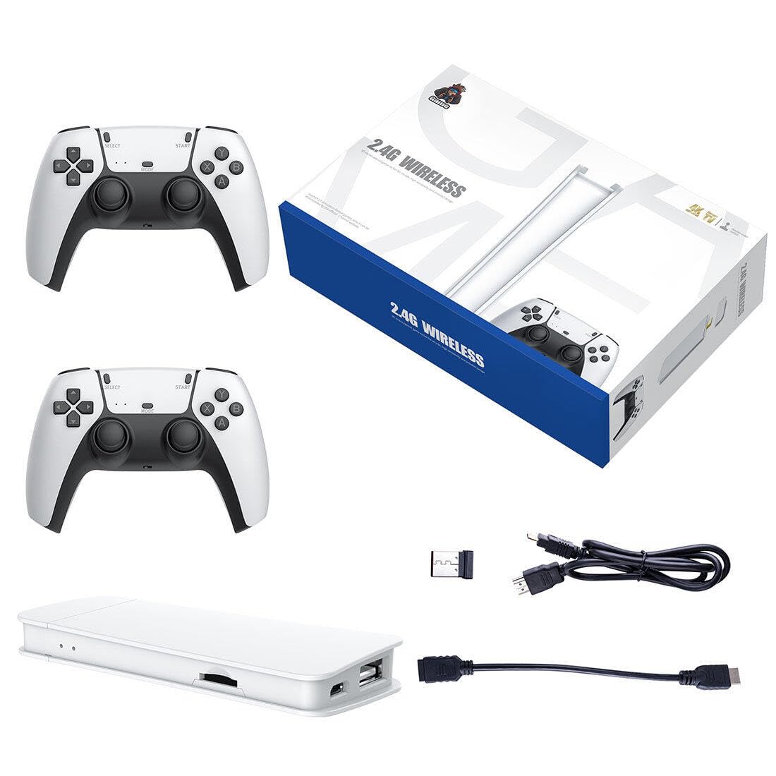 MINDKEEP Consola de juegos retro M15 4K, consola de videojuegos Plug and Play con más de 19000 juegos, salida HDMI de 64 G para TV, con controlador inalámbrico de 2.4 G, arcade retro para niños y