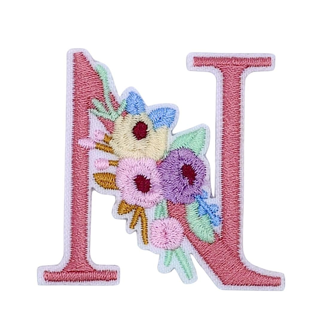 Amazon.co.jp: 刺繍アイロンワッペン アップリケ イニシャル