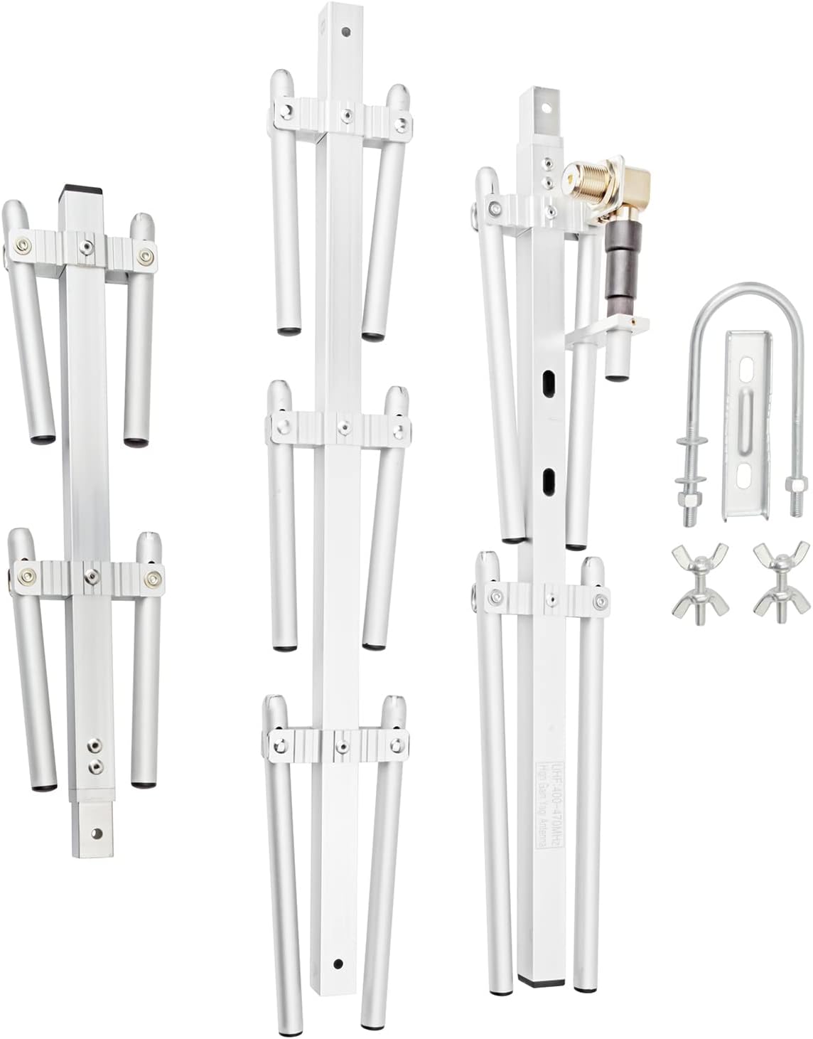 HYS UHF Yagi HT Antenna, 100W 7 Element Beam 70 cm Outdoor Portable Pre-Assembled Collapsible Antenna with U-Bolt for 430Mhz Ham Mobile Digital Radio/Motorola Repeater