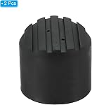 PATIKIL Ladder Non Slip Feet 3"/76mm, 2Pcs Rubber Round Foot Protective Mat Cushion Replacement for Telescopic Folding Extension Ladder Protection, Black