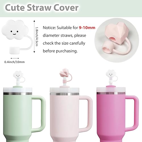 Miniatura 21 de Stanley Cup - Juego de accesorios que incluye 6 tapones de silicona a prueba de derrames, 2 tapas de popote para popotes de 0.39 a 0.39 pulgadas, 1