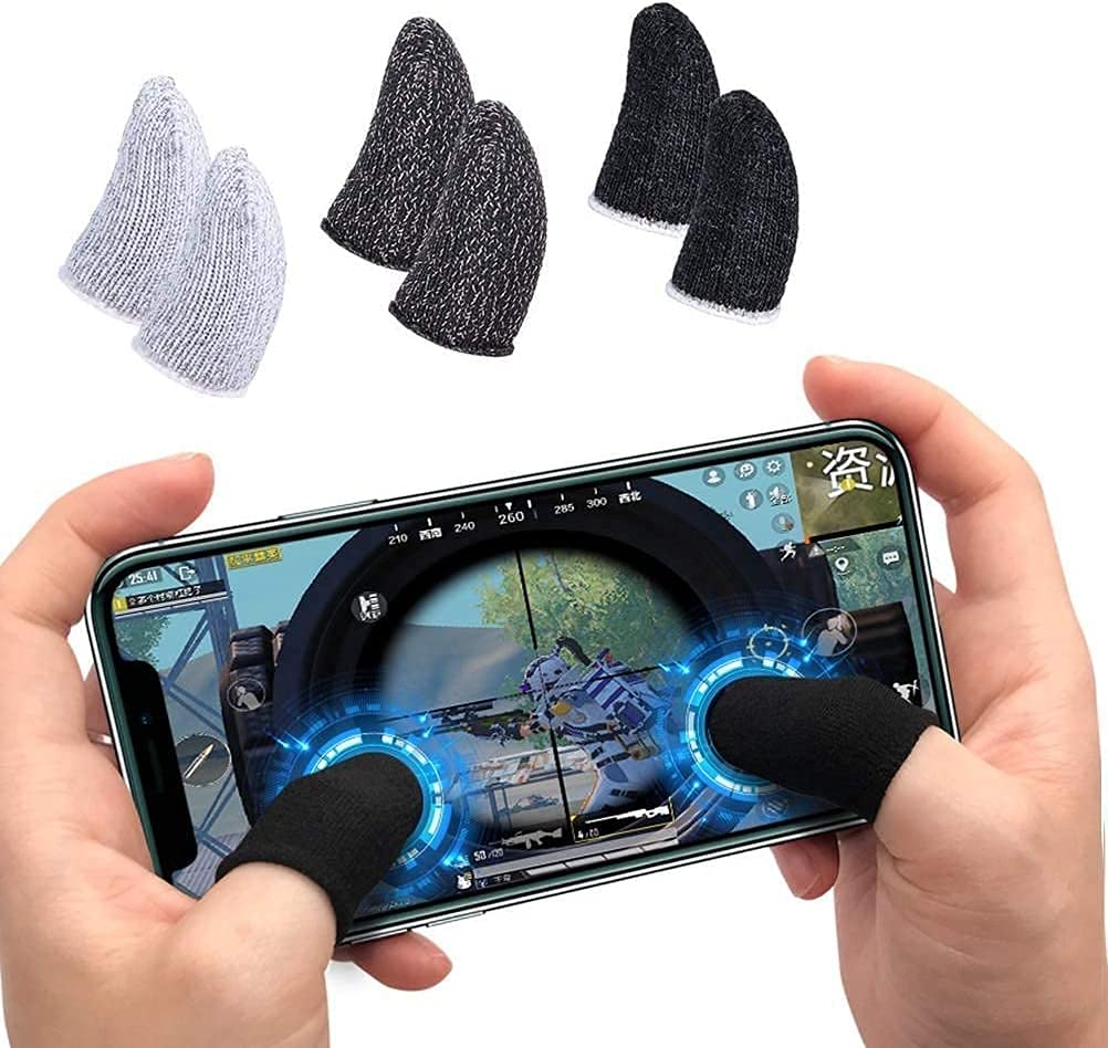 BLAXSTOC Anti-Slip Thumb Sleeve, Slip-Proof Sweat-Proof Professional Touch Screen Thumbs Finger Sleeve for All Mobile Phone Game Gaming Gloves (3 Pair) (Multi-Coloured) (B09376L6W9) Amazon Price History, Amazon Price Tracker