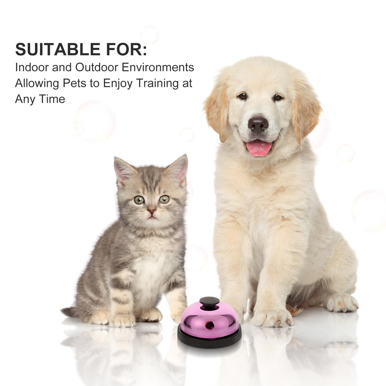 SUPVOX Pet Training Bells Puppy Interactive Toys Suitable for Pets Door Potty Training Eating Essential Puppy Training Supplies with Non-Skid Rubber Base