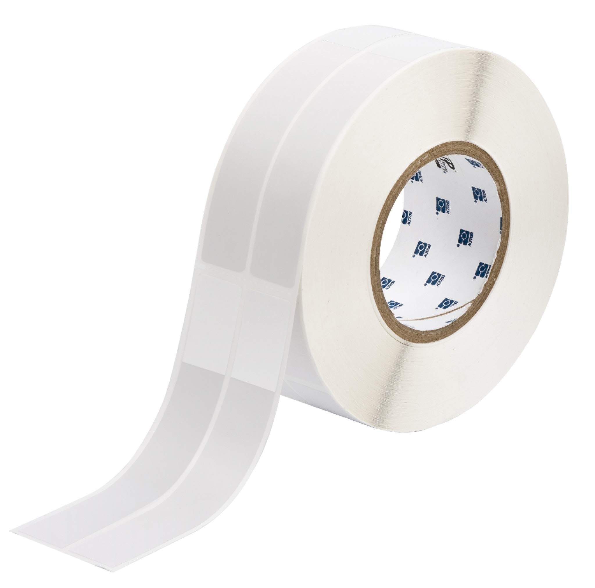 Brady Etichette in vinile autolaminanti, 15,2 cm H x 2,5 cm W trasparente/bianco rotolo da 1000