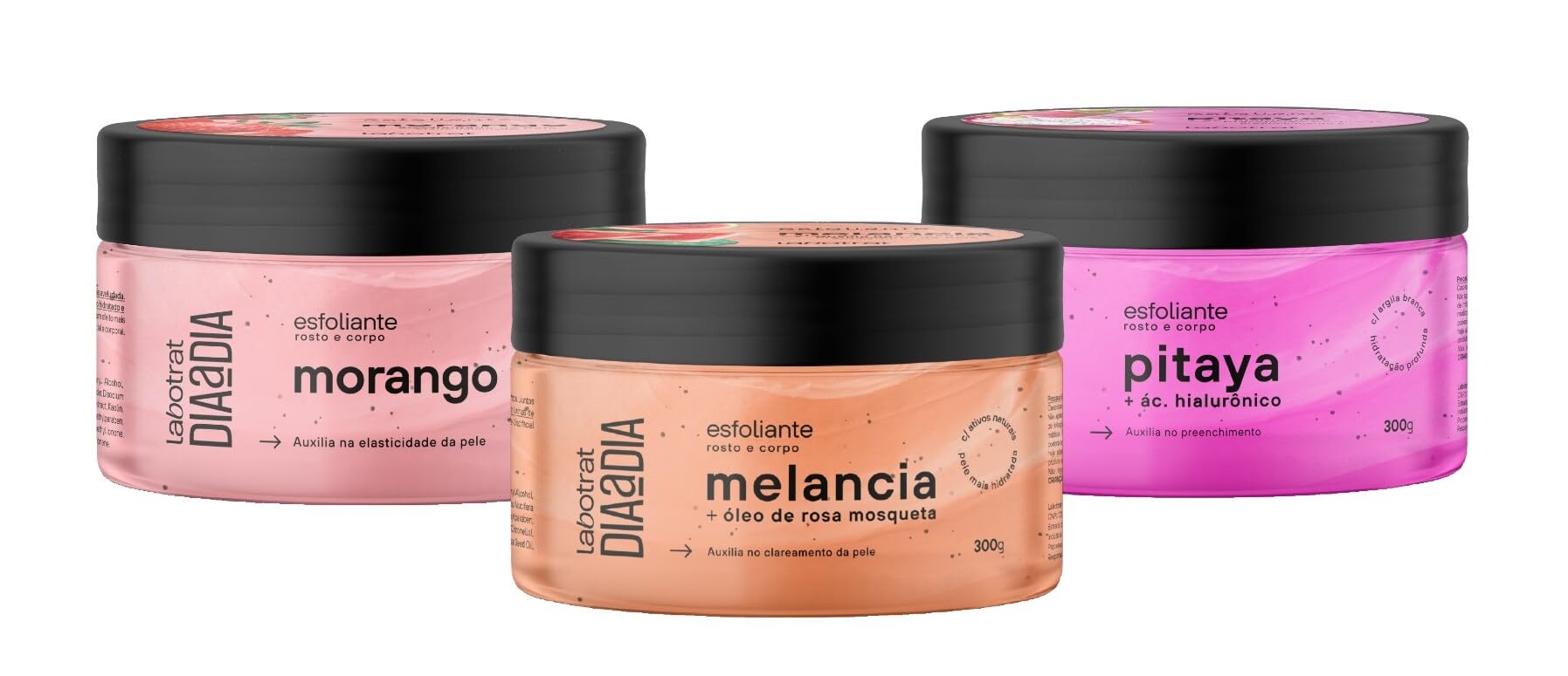Esfoliante para o Rosto e Corpo LABOTRAT Morango + Melancia + Pitaya 300g -